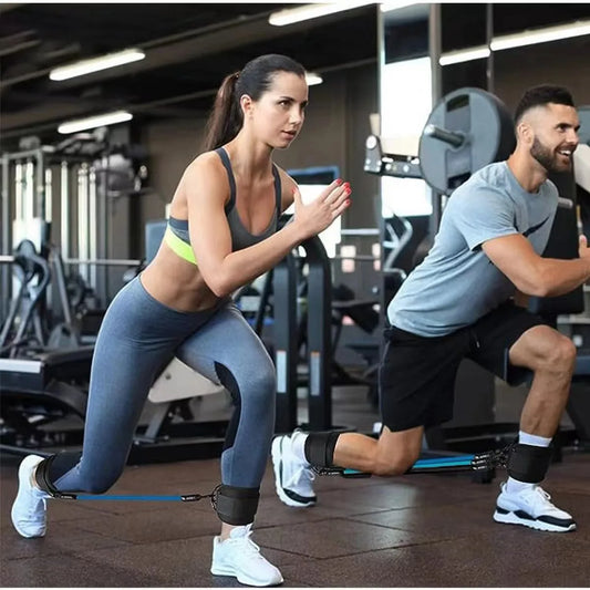 TPE Resistance Bands Ankle Straps Fitness Booty Band Squat Glute Workout Yoga Gym Equipment Guard Leg Strength Safety Extensions