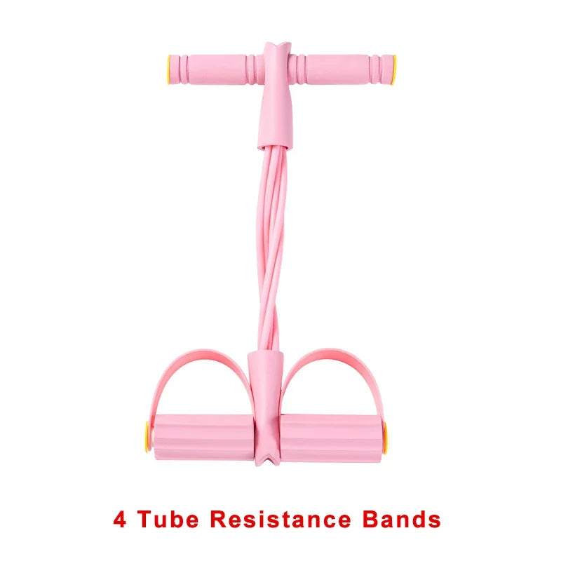 4/6 Level Resistance Band Elastic Bands with Non Slip Handles for Home Fitness Abdominal Muscle Training Yoga Pilates Workout