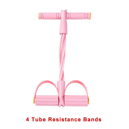 4/6 Level Resistance Band Elastic Bands with Non Slip Handles for Home Fitness Abdominal Muscle Training Yoga Pilates Workout