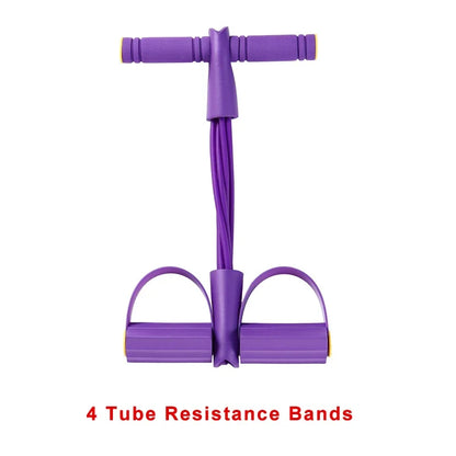 4/6 Level Resistance Band Elastic Bands with Non Slip Handles for Home Fitness Abdominal Muscle Training Yoga Pilates Workout