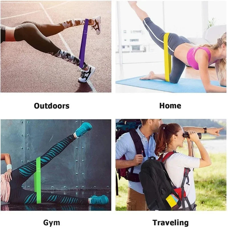 1/3/4Pcs Resistance Bands Yoga Band Fitness Exercise Training Hip Tension Band Leg Squat Dance Elastic Loop Stretch Band