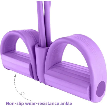 4/6 Level Resistance Band Elastic Bands with Non Slip Handles for Home Fitness Abdominal Muscle Training Yoga Pilates Workout
