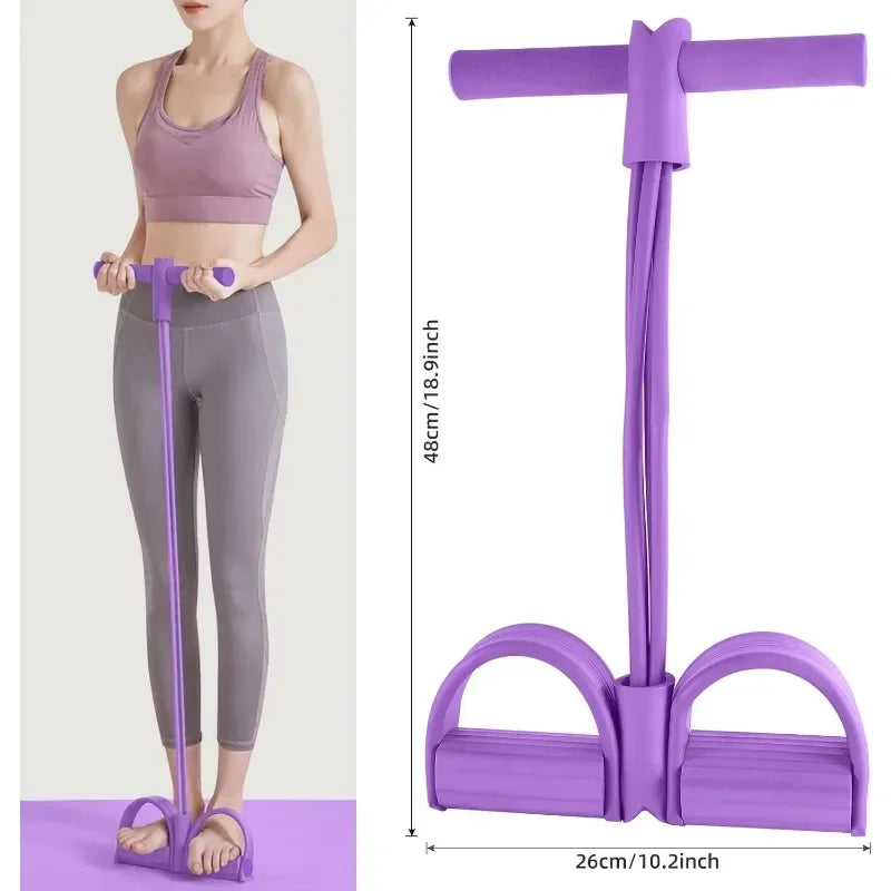 4/6 Level Resistance Band Elastic Bands with Non Slip Handles for Home Fitness Abdominal Muscle Training Yoga Pilates Workout