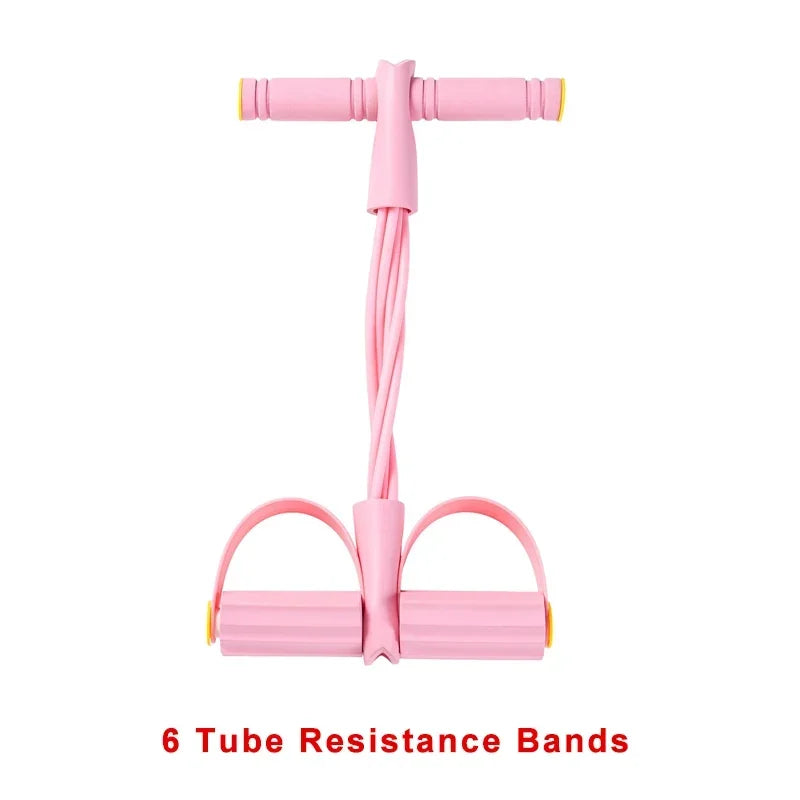 4/6 Level Resistance Band Elastic Bands with Non Slip Handles for Home Fitness Abdominal Muscle Training Yoga Pilates Workout