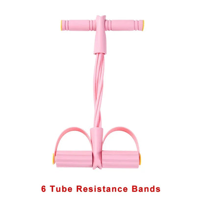 4/6 Level Resistance Band Elastic Bands with Non Slip Handles for Home Fitness Abdominal Muscle Training Yoga Pilates Workout