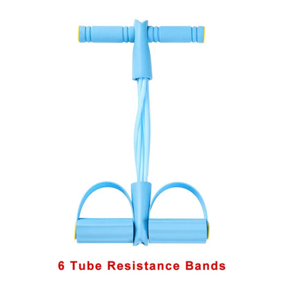 4/6 Level Resistance Band Elastic Bands with Non Slip Handles for Home Fitness Abdominal Muscle Training Yoga Pilates Workout