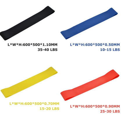1/3/4Pcs Resistance Bands Yoga Band Fitness Exercise Training Hip Tension Band Leg Squat Dance Elastic Loop Stretch Band