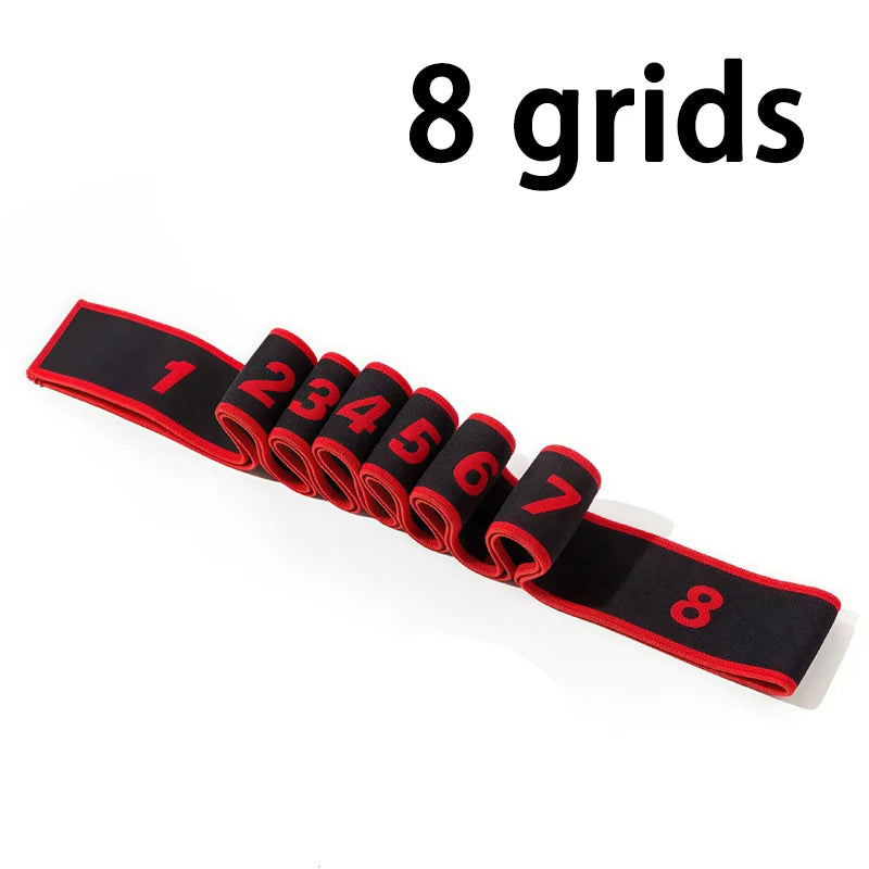 8/10 Sections Dance Resistance Band Yoga Stretching Pilates Fitness Digital Elasticity Elastic Stretch Training Tension Belt
