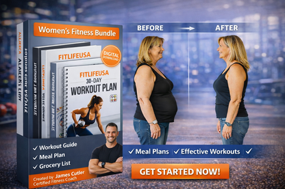 FITLIFEUSA Ultimate Fitness Transformation Bundle – 30-Day Workout Plan, Meal Guide & Grocery List (Digital Download